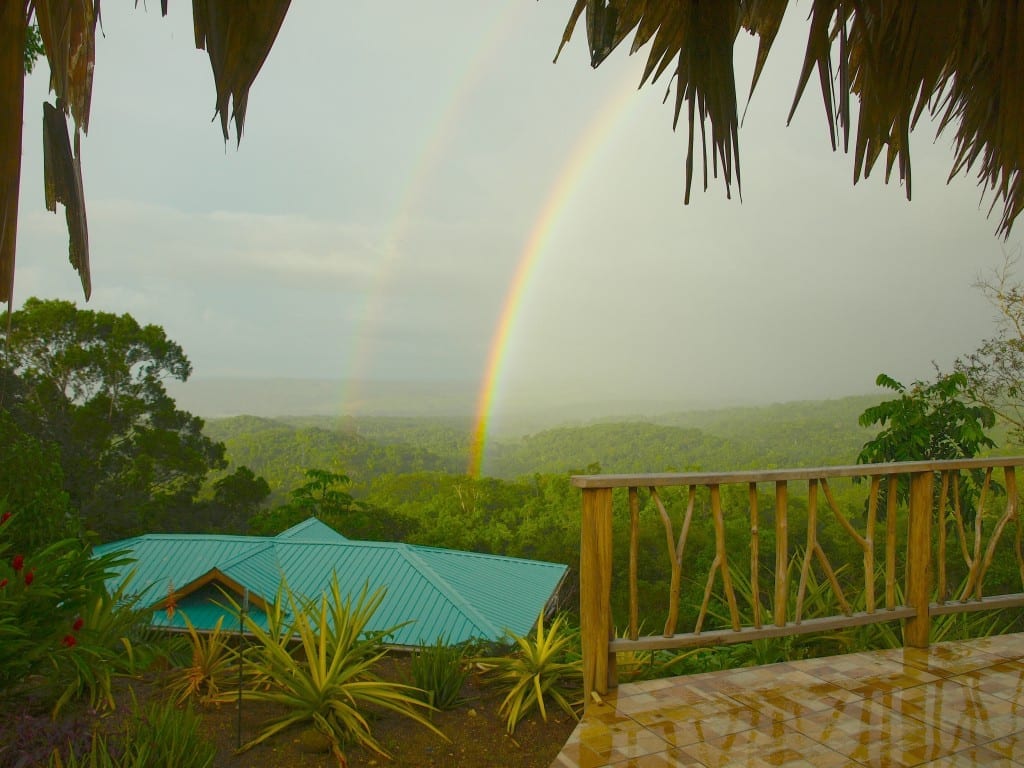 rainbow over Chiquibul Forest Mountains